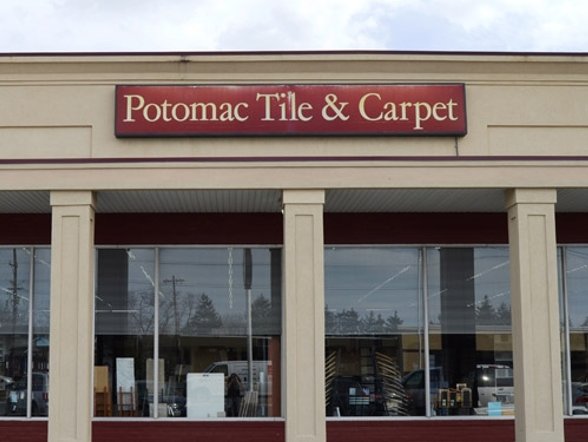 potomac tile and carpet store front