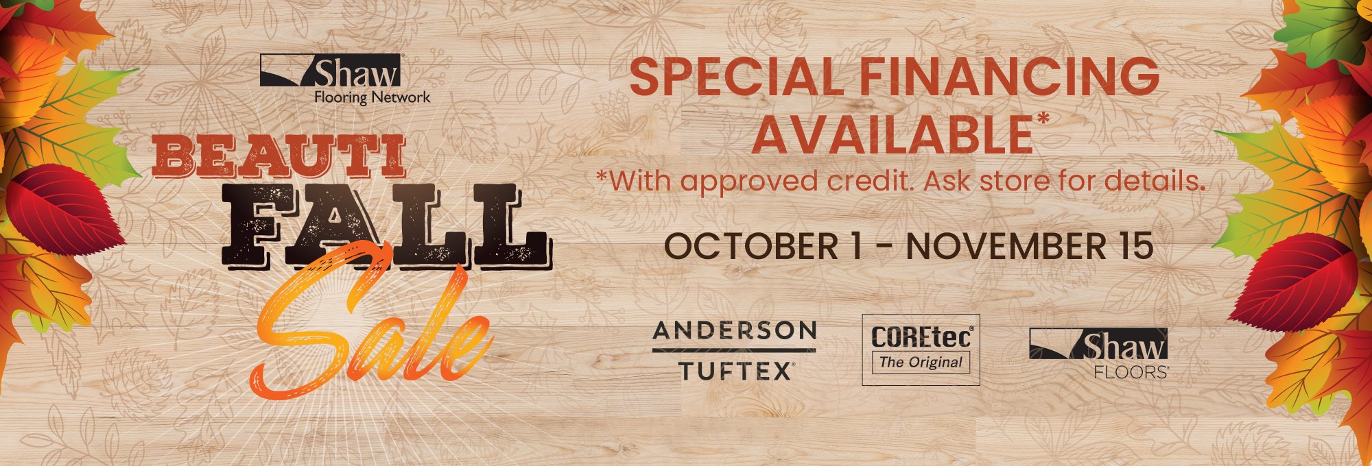 Shaw BeautiFall Sale Promo Banner