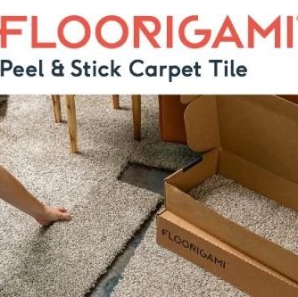 person installing carpet tiles from Potomac Tile and Carpet in Frederick, MD